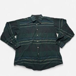 Christian Dior Monsieur Plaid Long Sleeve Button Down Shirt L